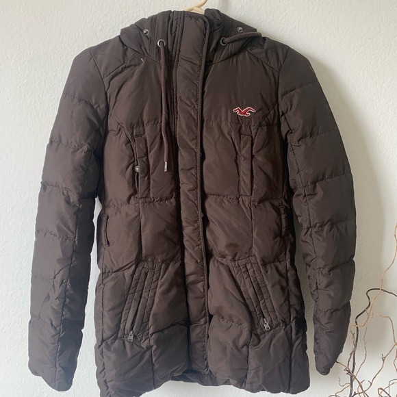 Hollister Brown Puffer Jacket - Picture 2 of 4